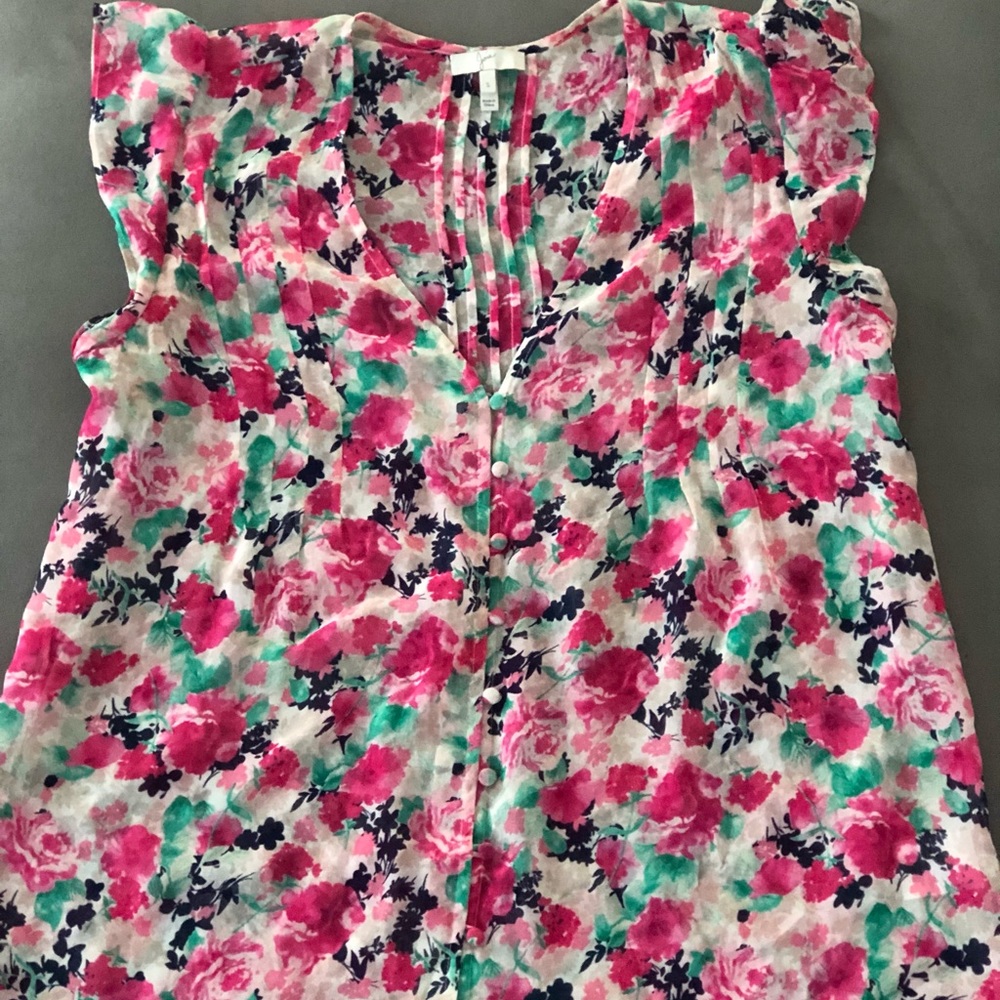 Joie Floral Silk Top